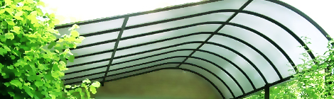 Козырьки и навесы из поликарбоната