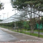 Применение сотового поликарбоната в строительстве. Остановка из поликарбоната.