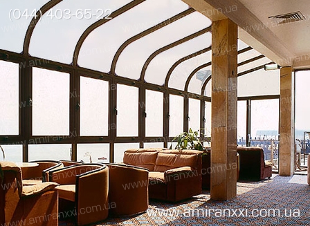 Применение монолитного поликарбоната в строительстве. Терраса из поликарбоната.