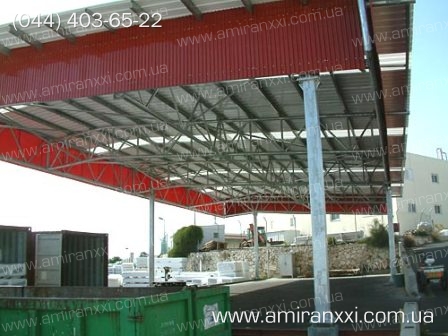 Применение монолитного поликарбоната в строительстве. Навес из поликарбоната.