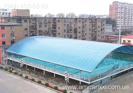 Применение монолитного поликарбоната в строительстве. Накрытие бассейна из поликарбоната.