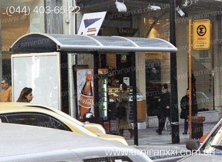 Применение монолитный поликарбоната в строительстве. Остановка из поликарбоната.