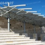Применение монолитный поликарбоната в строительстве. Навес из поликарбоната.