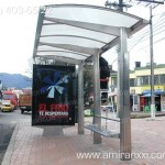 Применение монолитный поликарбоната в строительстве. Остановка из поликарбоната.