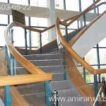 Применение монолитный поликарбоната в строительстве. Перила из поликарбоната.