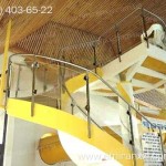 Применение монолитный поликарбоната в строительстве. Перила из поликарбоната.